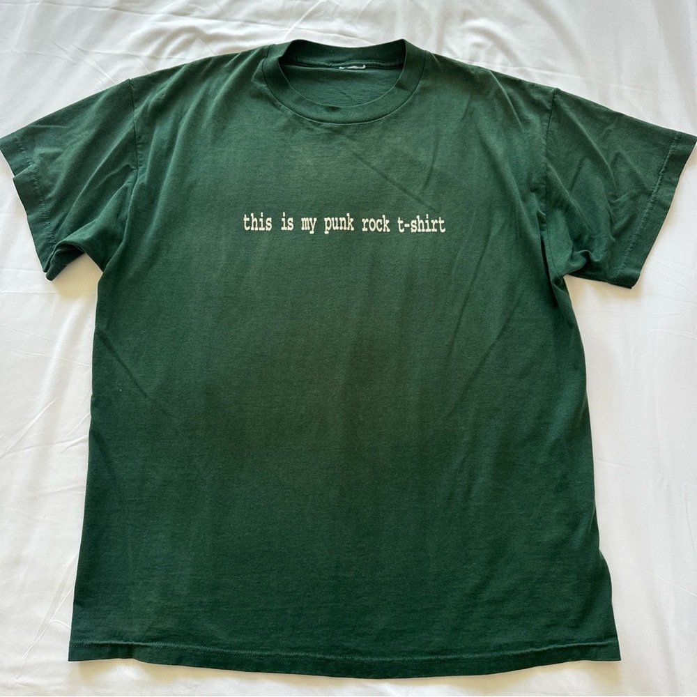 This Is My Punk‎ Rock T-Shirt Red Rover Green Short Sleeve Shirt Men's Large